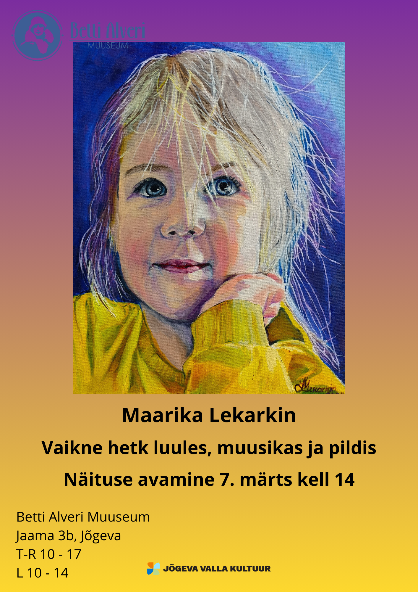 “Vaikne hetk luules, muusikas ja pildis” avamine 7. märtsil kell 14